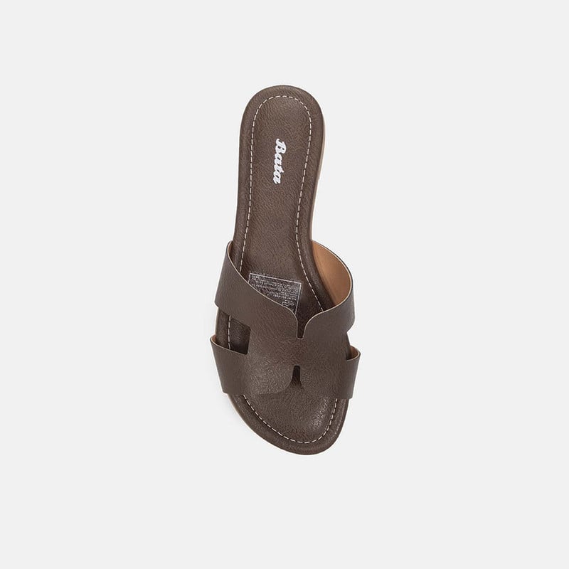 SANDALIAS CASUALES MUJER BATA MARRÓN - 4
