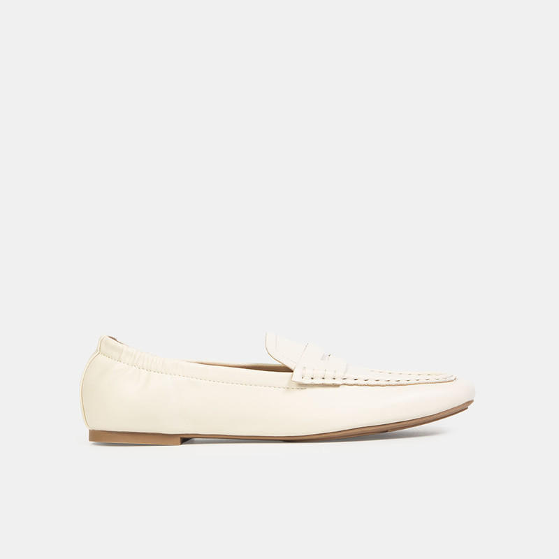 BALLERINAS CASUALES MUJER BATA BLANCO - 1