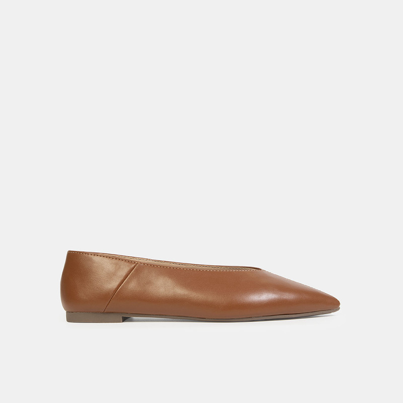 BALLERINAS CASUALES MUJER BATA MARRÓN - 1