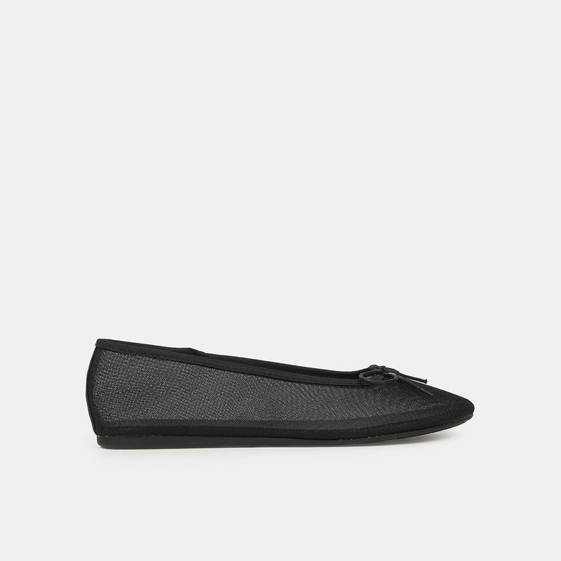 BALLERINAS CASUALES MUJER BATA NEGRO - 1