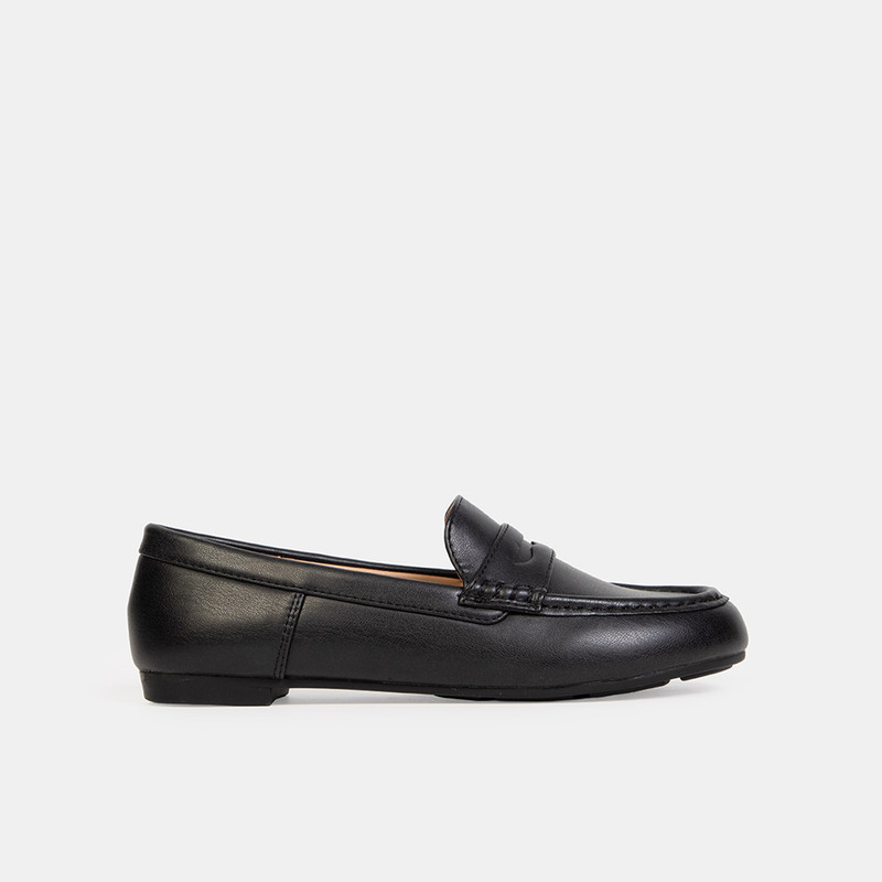 MOCASINES CASUALES MUJER BATA NEGRO - 1