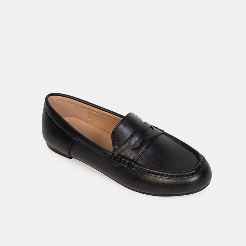 MOCASINES CASUALES MUJER BATA NEGRO - 2