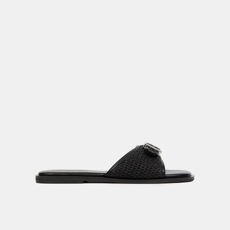 SANDALIAS CASUALES MUJER BATA NEGRO - 1