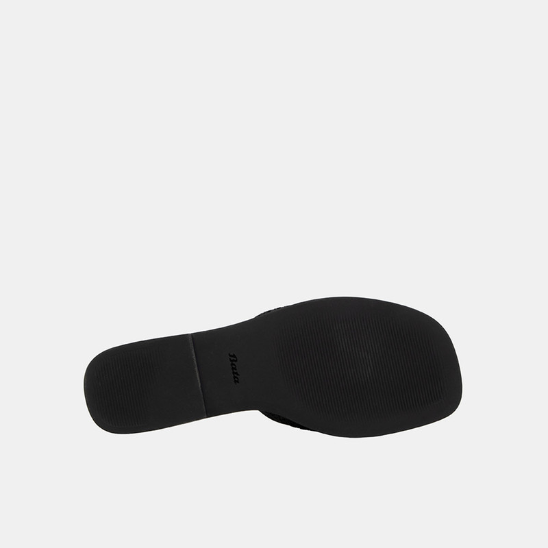 SANDALIAS CASUALES MUJER BATA NEGRO - 4