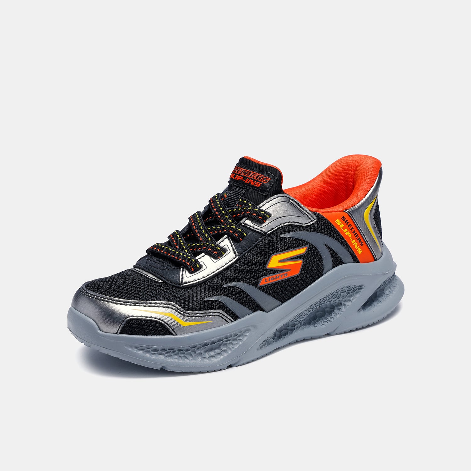 ZAPATILLAS CASUALES NIÑO SKECHERS NEGRO - 4