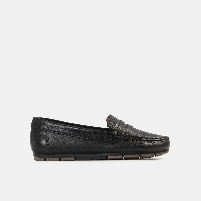 MOCASINES CASUALES MUJER BATA NEGRO - 1