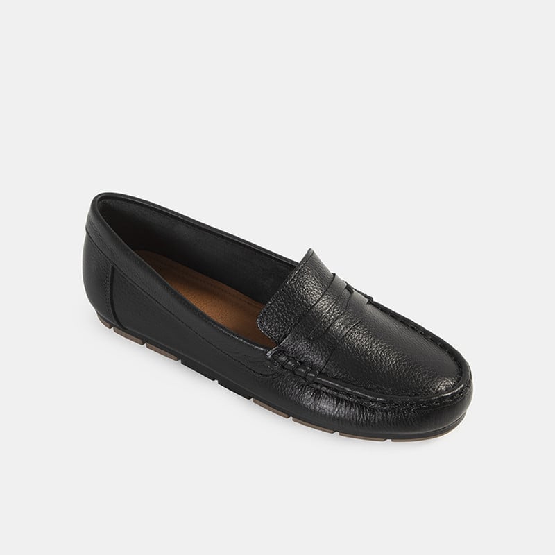 MOCASINES CASUALES MUJER BATA NEGRO - 2