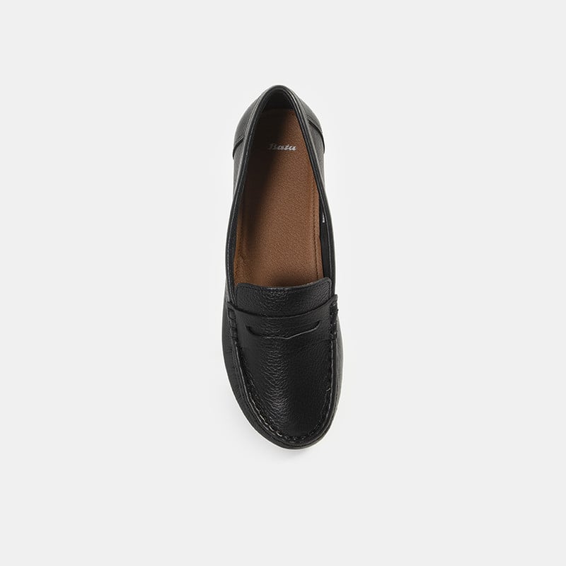 MOCASINES CASUALES MUJER BATA NEGRO - 4