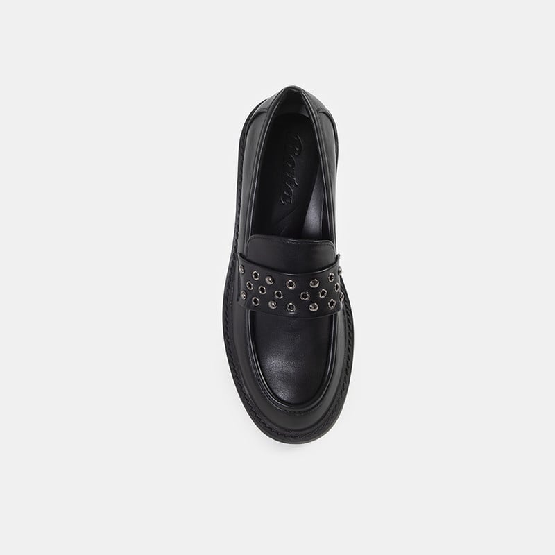 MOCASINES CASUALES MUJER BATA NEGRO - 4