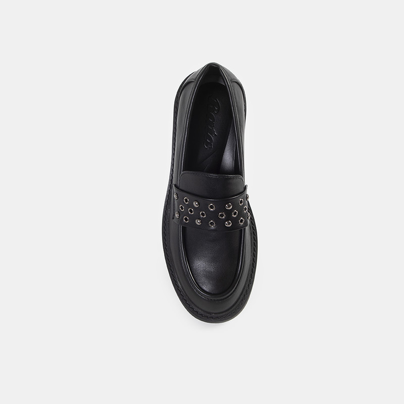 MOCASINES CASUALES MUJER BATA NEGRO - 4