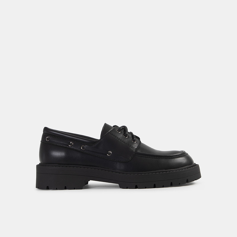 MOCASINES CASUALES MUJER BATA NEGRO - 1