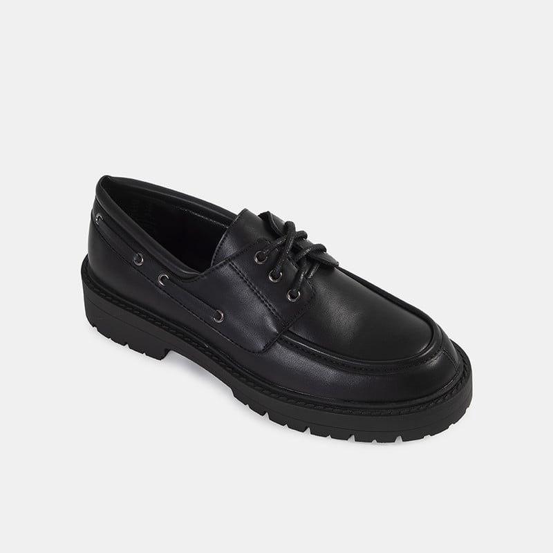 MOCASINES CASUALES MUJER BATA NEGRO - 2