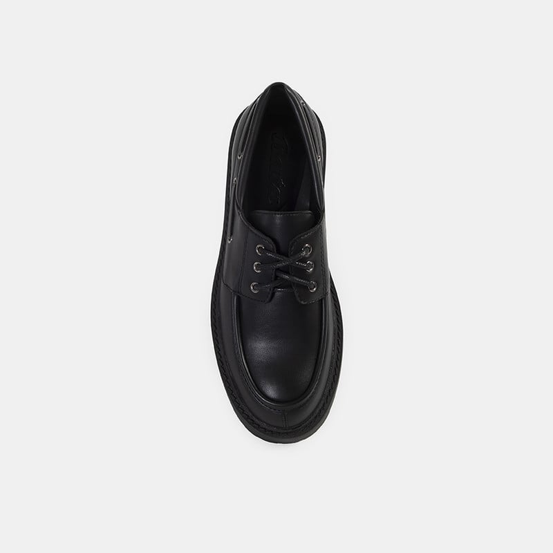 MOCASINES CASUALES MUJER BATA NEGRO - 4