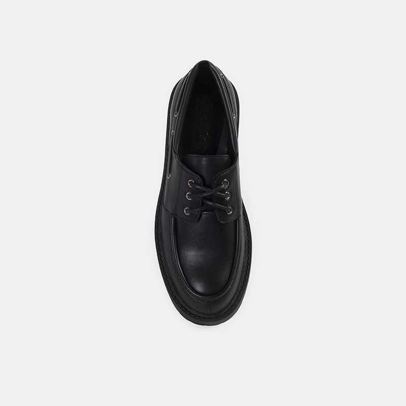 MOCASINES CASUALES MUJER BATA NEGRO - 4
