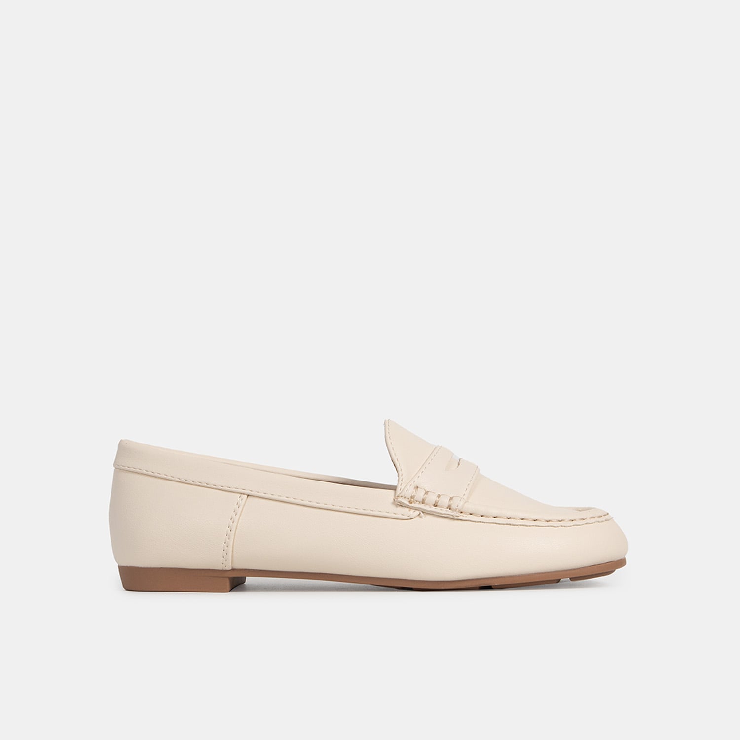 MOCASINES CASUALES MUJER BATA BLANCO - 1