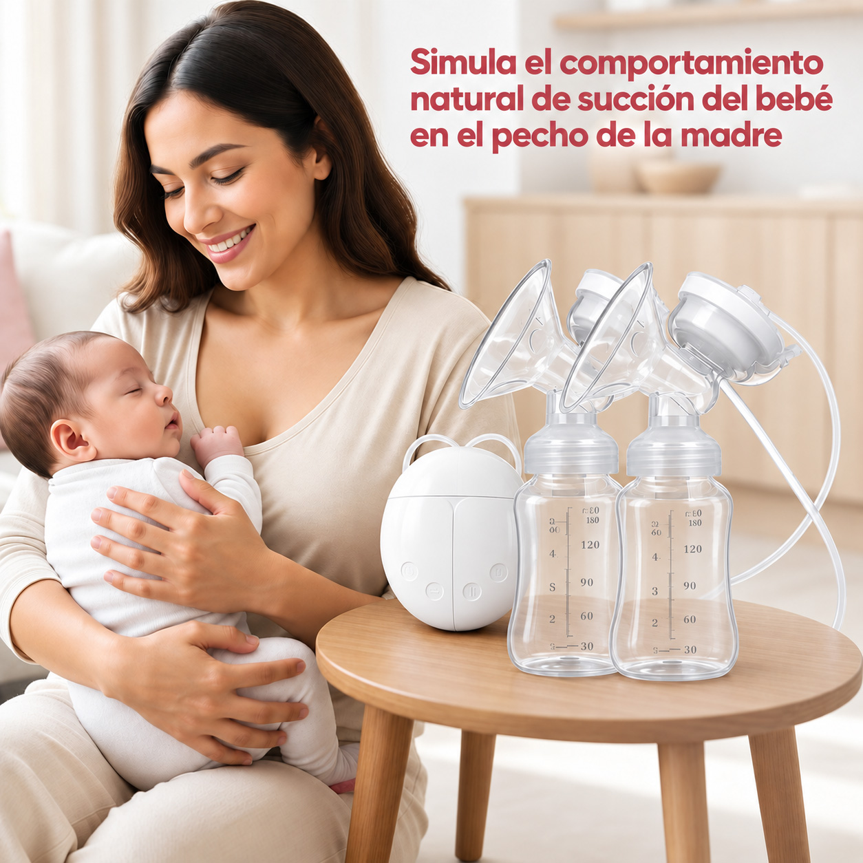 EXTRACTOR LECHE TECH CARE ELÉCTRICO MATERNA + BOLSAS RECOLECTORAS - 5