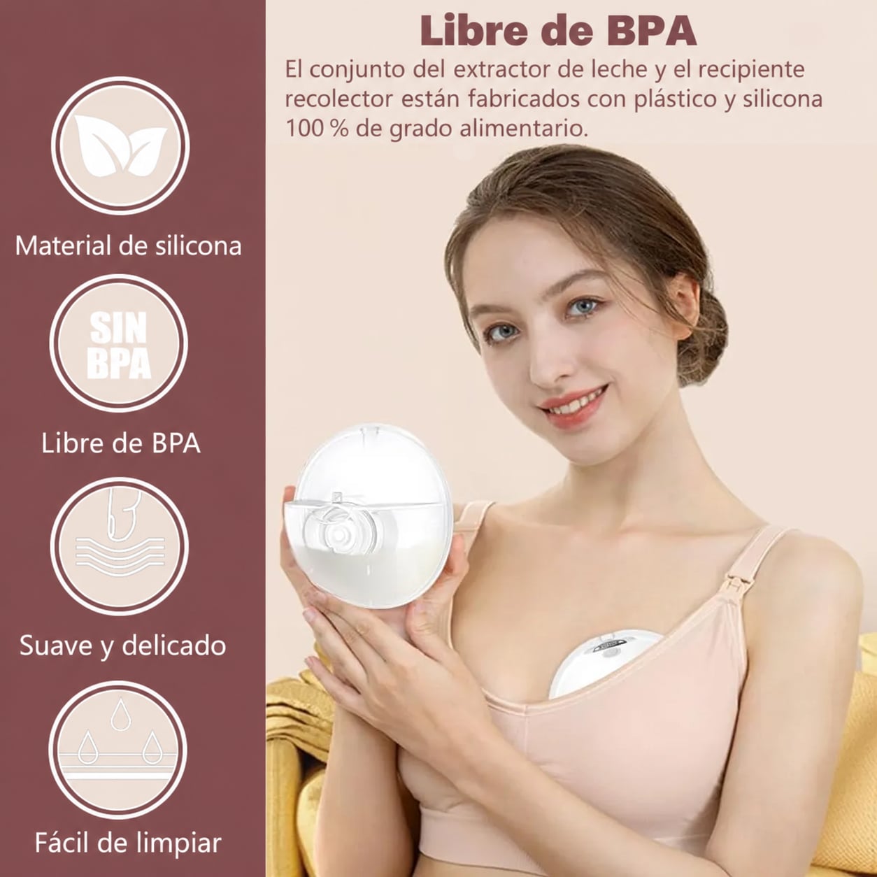 EXTRACTOR LECHE TECH CARE M5 MOMCOZY DOBLE MANOS LIBRES - 5
