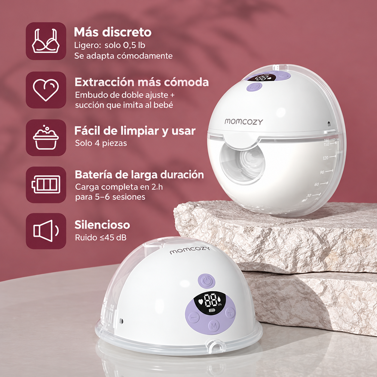 EXTRACTOR ELECTRICO MOMCOZY M5 GRIS UNITARIO - 4