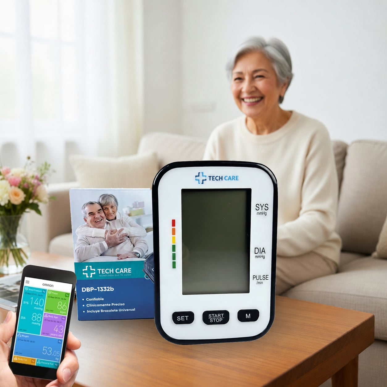 TENSIOMETRO DE BRAZO DIGITAL A BLUETOOTH CON APP - 1