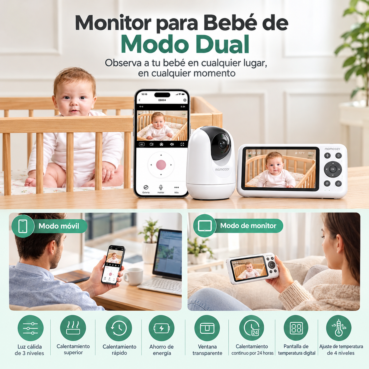 MONITOR DE BEBE MOMCOZY BM04 - 2