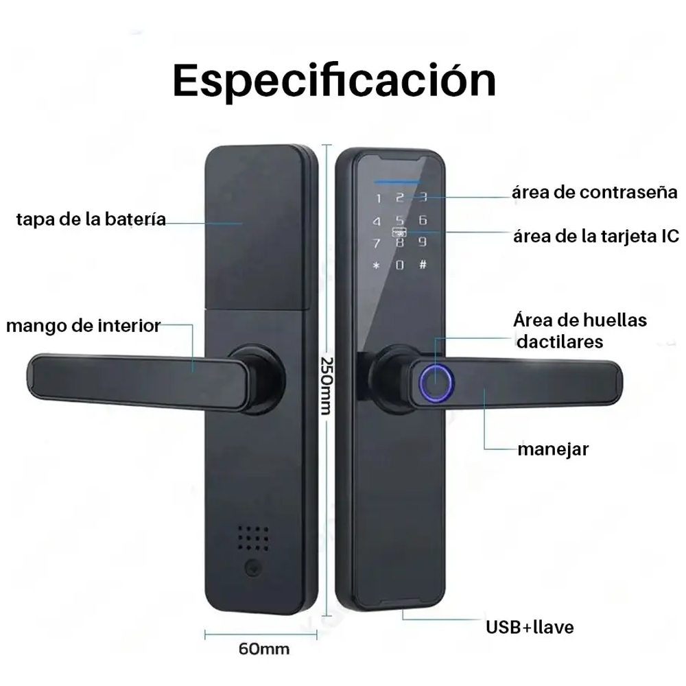 CERRADURA DIGITAL + 6 TARJETAS GRATIS - 4
