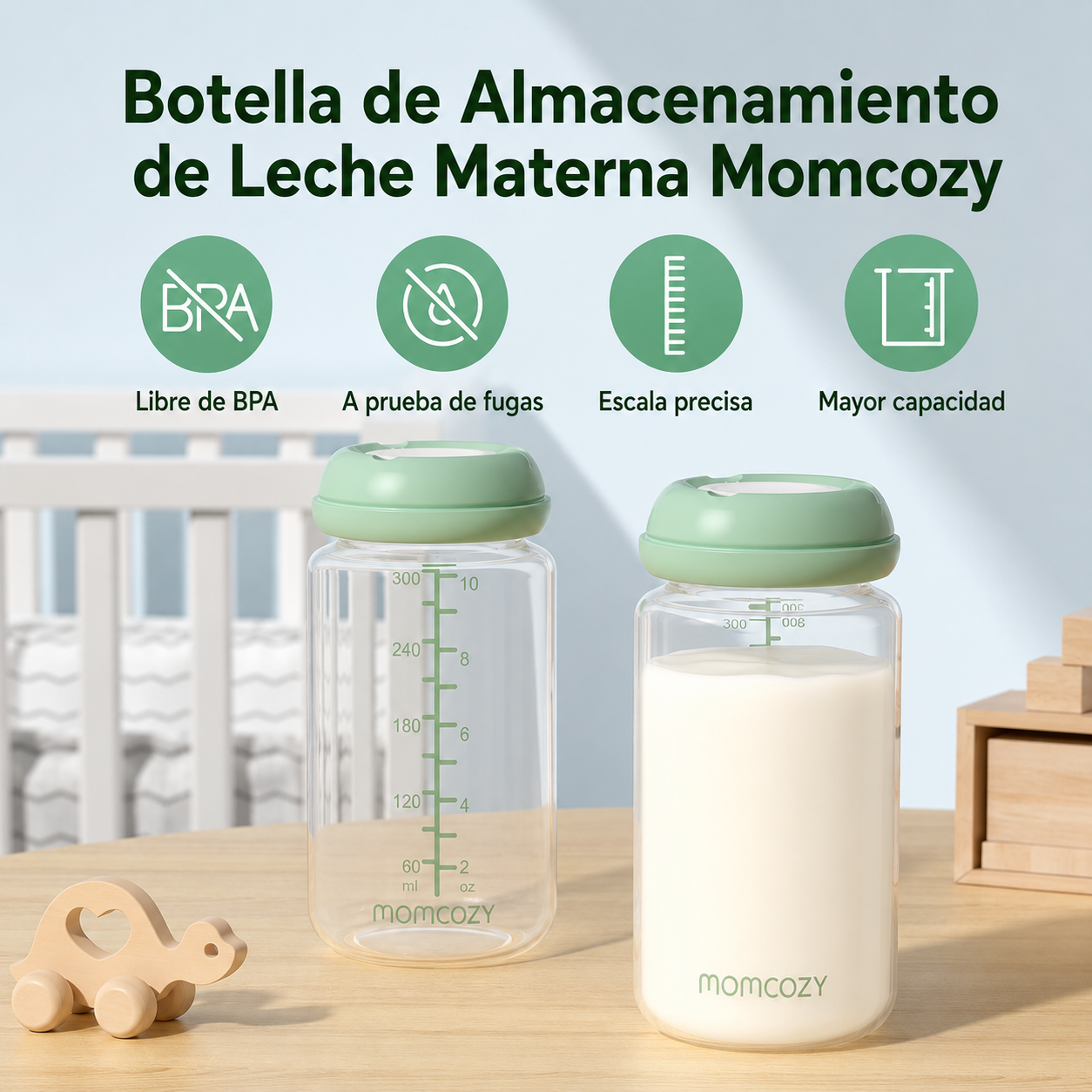 BIBERÓN NATURAL PARA LECHE MATERNA PACK X4 MOMCOZY - 3