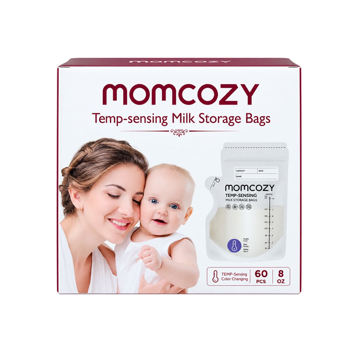 CAJA DE 60 BOLSAS RECOLECTORAS DE LECHE MOMCOZY - 2