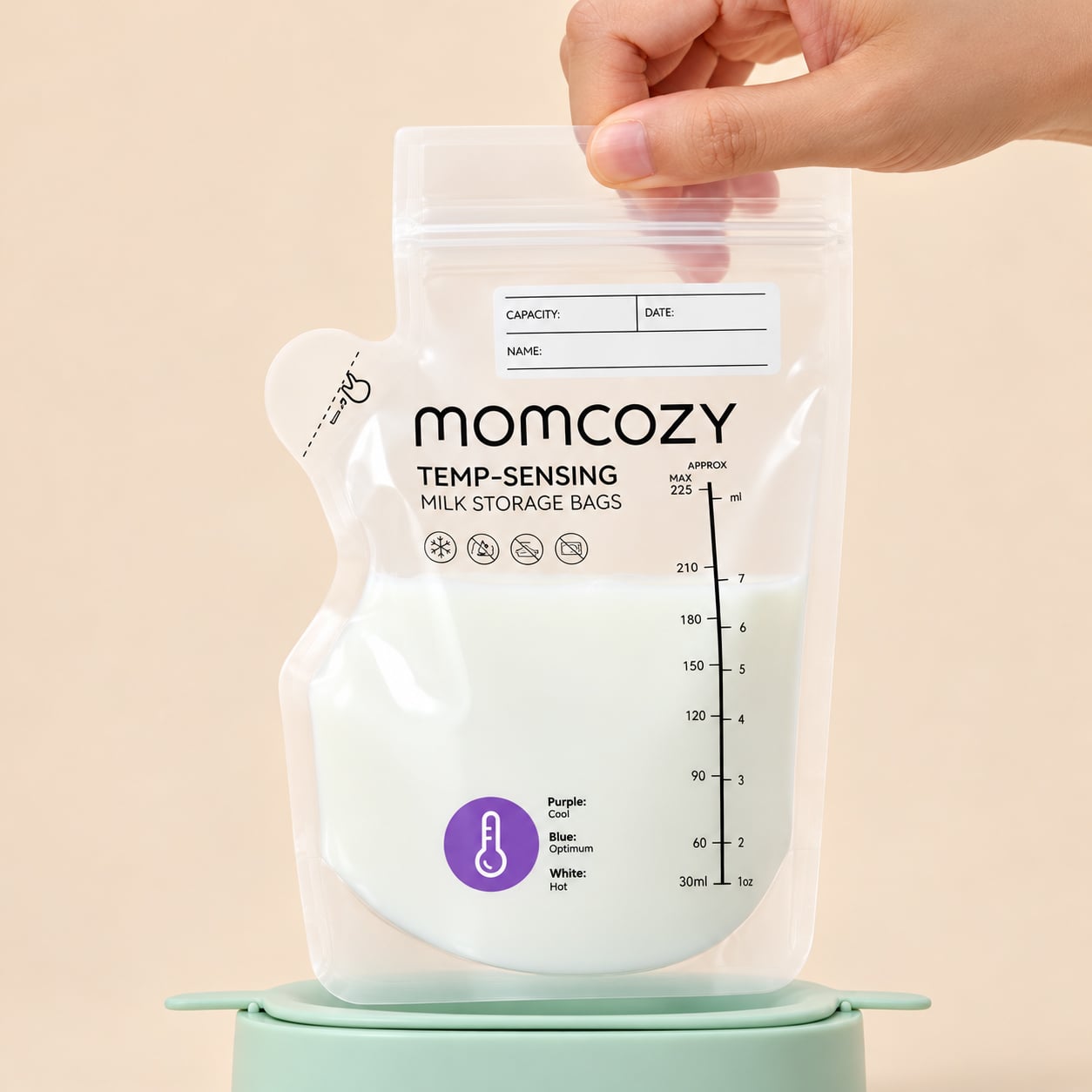 CAJA DE 60 BOLSAS RECOLECTORAS DE LECHE MOMCOZY - 3