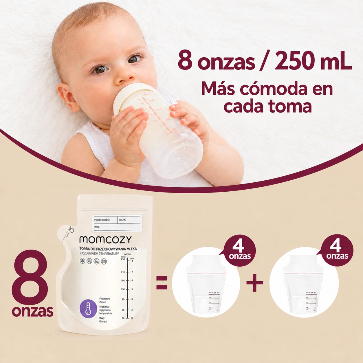 CAJA DE 60 BOLSAS RECOLECTORAS DE LECHE MOMCOZY - 5