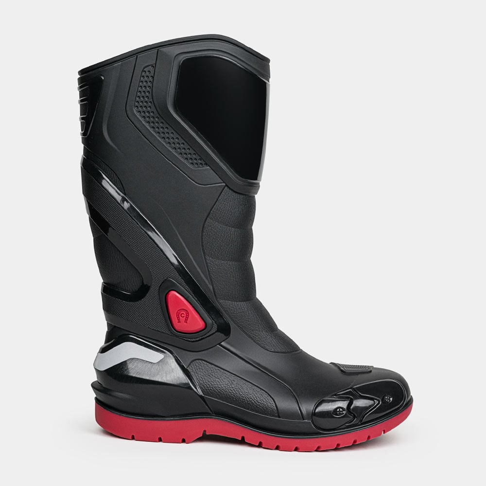 VENUS BOTA MOTO RACING NEGRO ROJO - 1