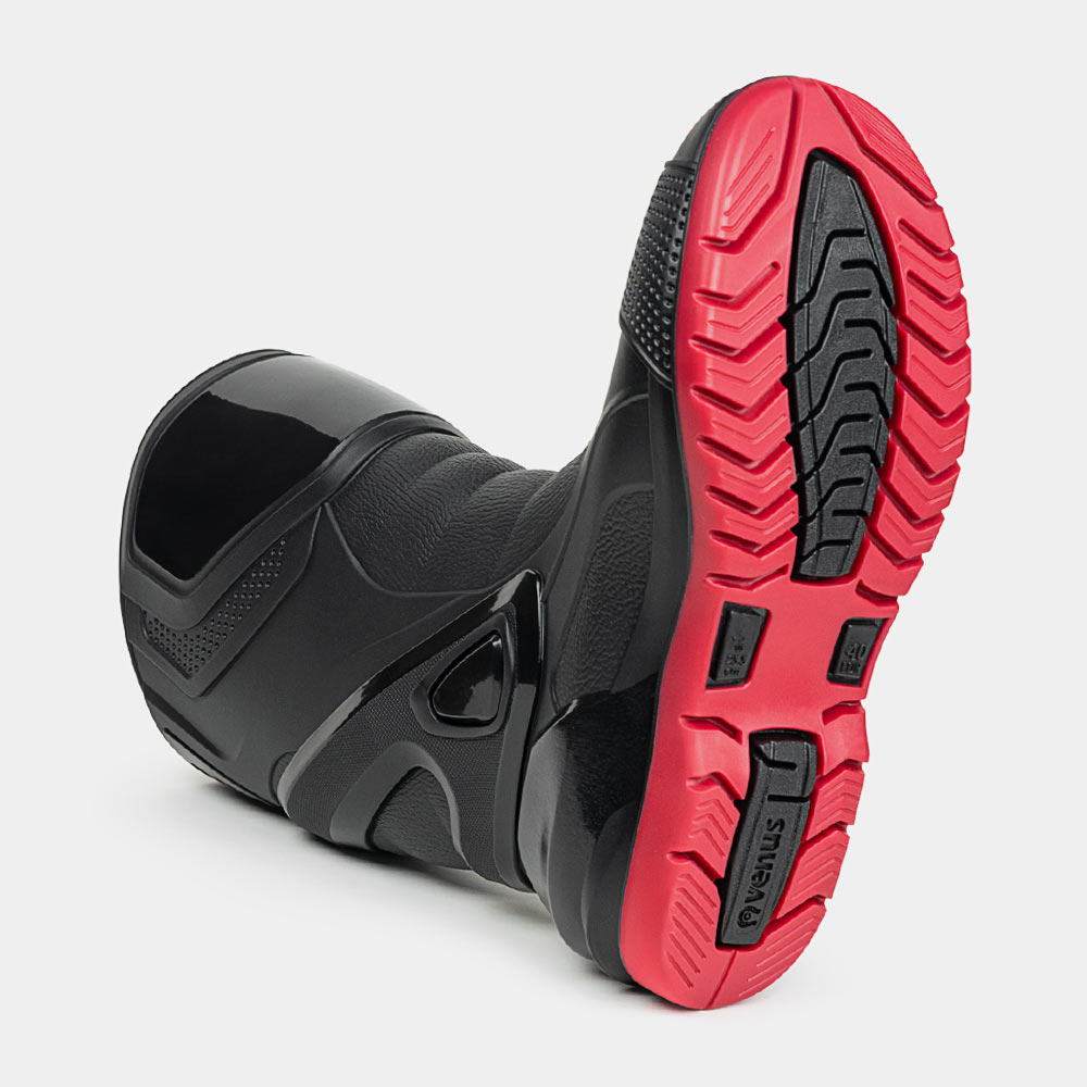 VENUS BOTA MOTO RACING NEGRO ROJO - 4