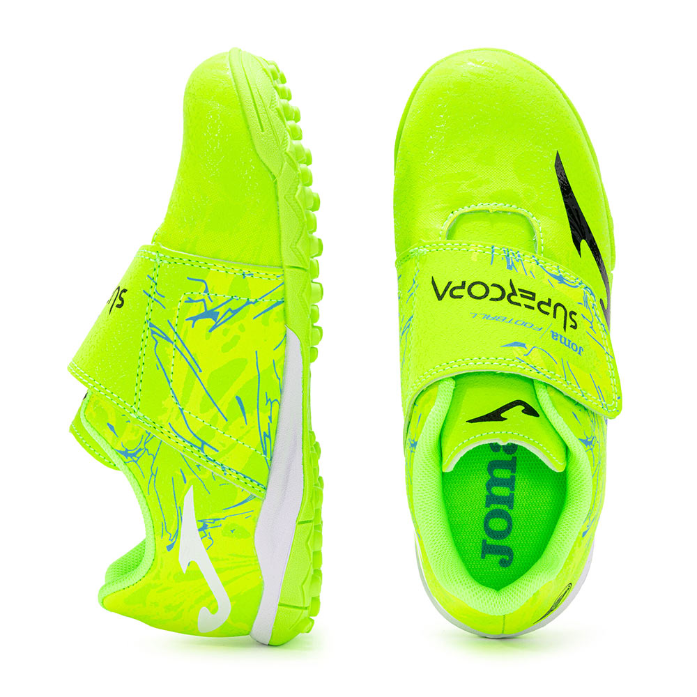 Joma Super Copa Jr 2503 Hallenfußballschuhe Für Kinder – In Marine/Orange, Mit Gummisohle, Für Indoor