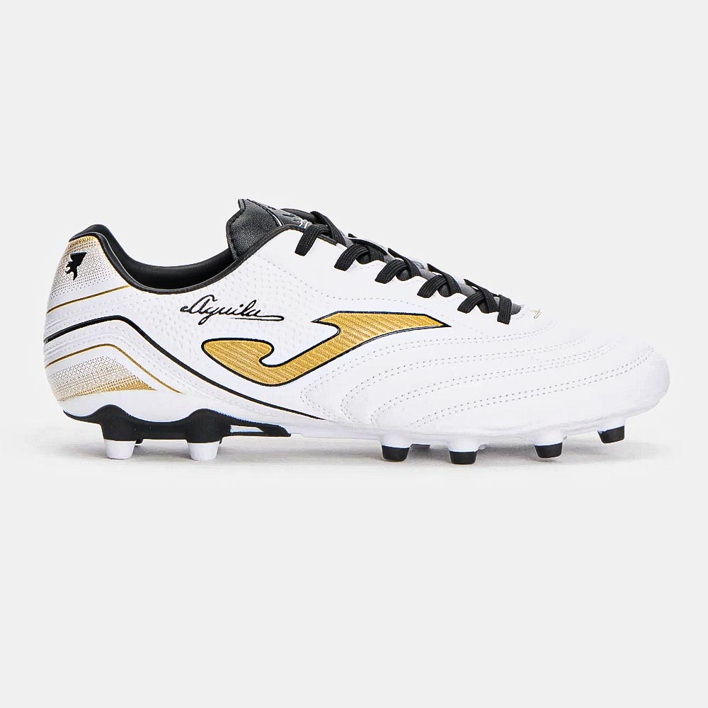 ZAPATILLAS FUTBOL AGUILA 2502 FG BLANCO ORO - 1