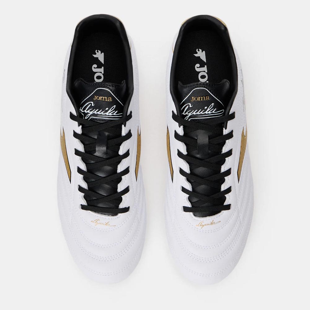 ZAPATILLAS FUTBOL AGUILA 2502 FG BLANCO ORO - 4