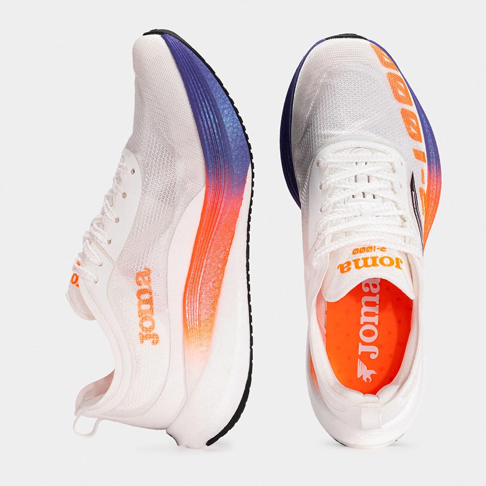 ZAPATILLAS RUNNING R.1000 2502 UNISEX BLANCO NARANJA - 4