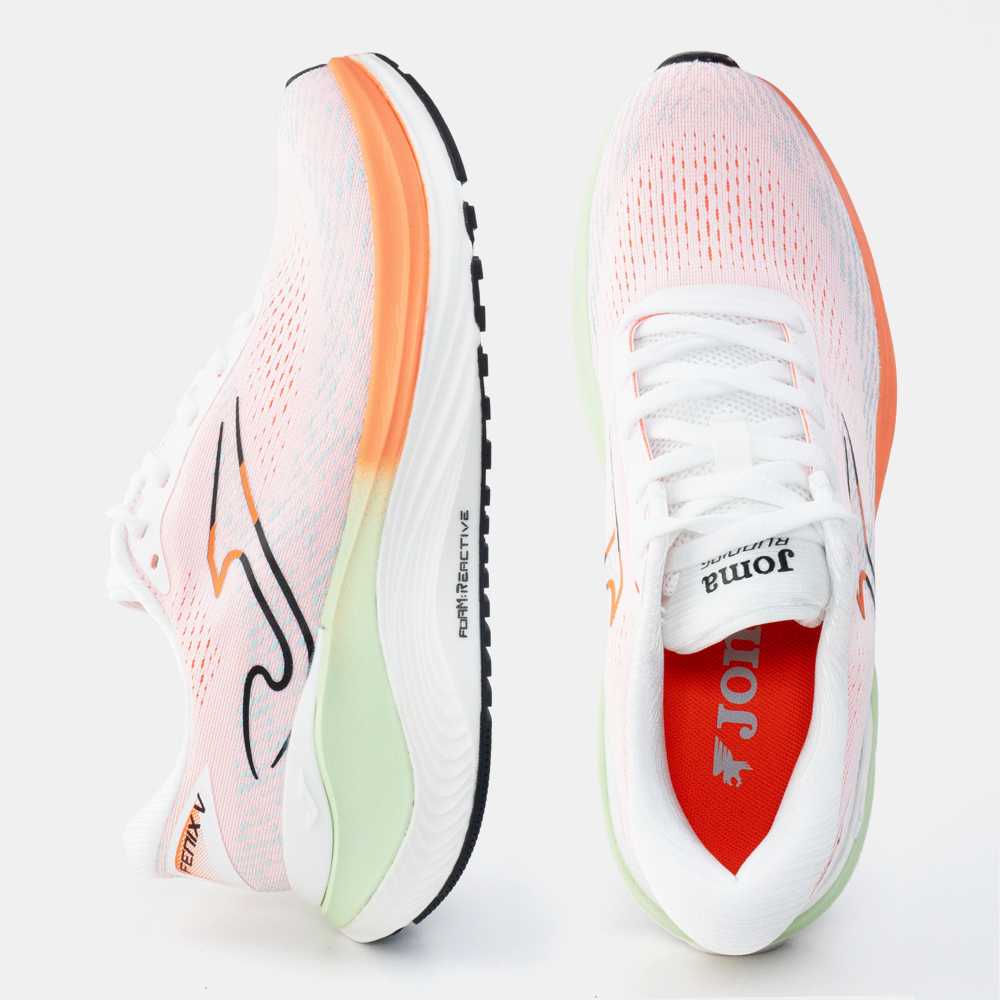 ZAPATILLAS RUNNING FENIX MEN 2502 BLANCO VERDE NARANJA - 4