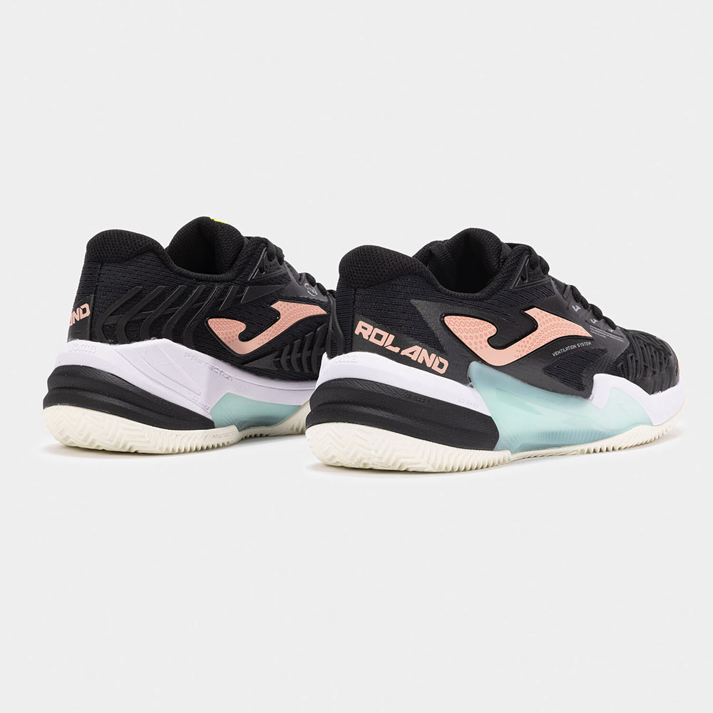 ZAPATILLAS TENIS ROLAND LADY 2501 C NEGRO ROSA CELESTE - 2