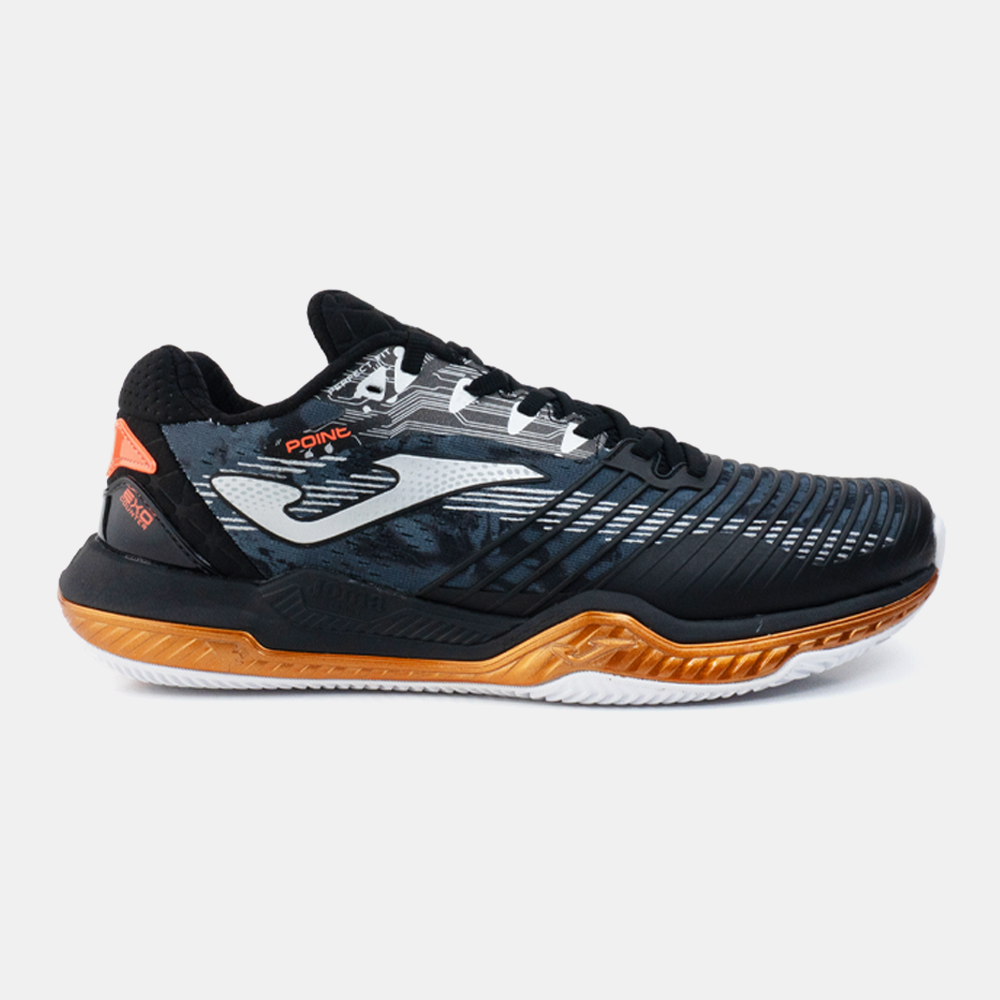 ZAPATILLAS TENIS POINT MEN 2501 C NEGRO NARANJA - 1