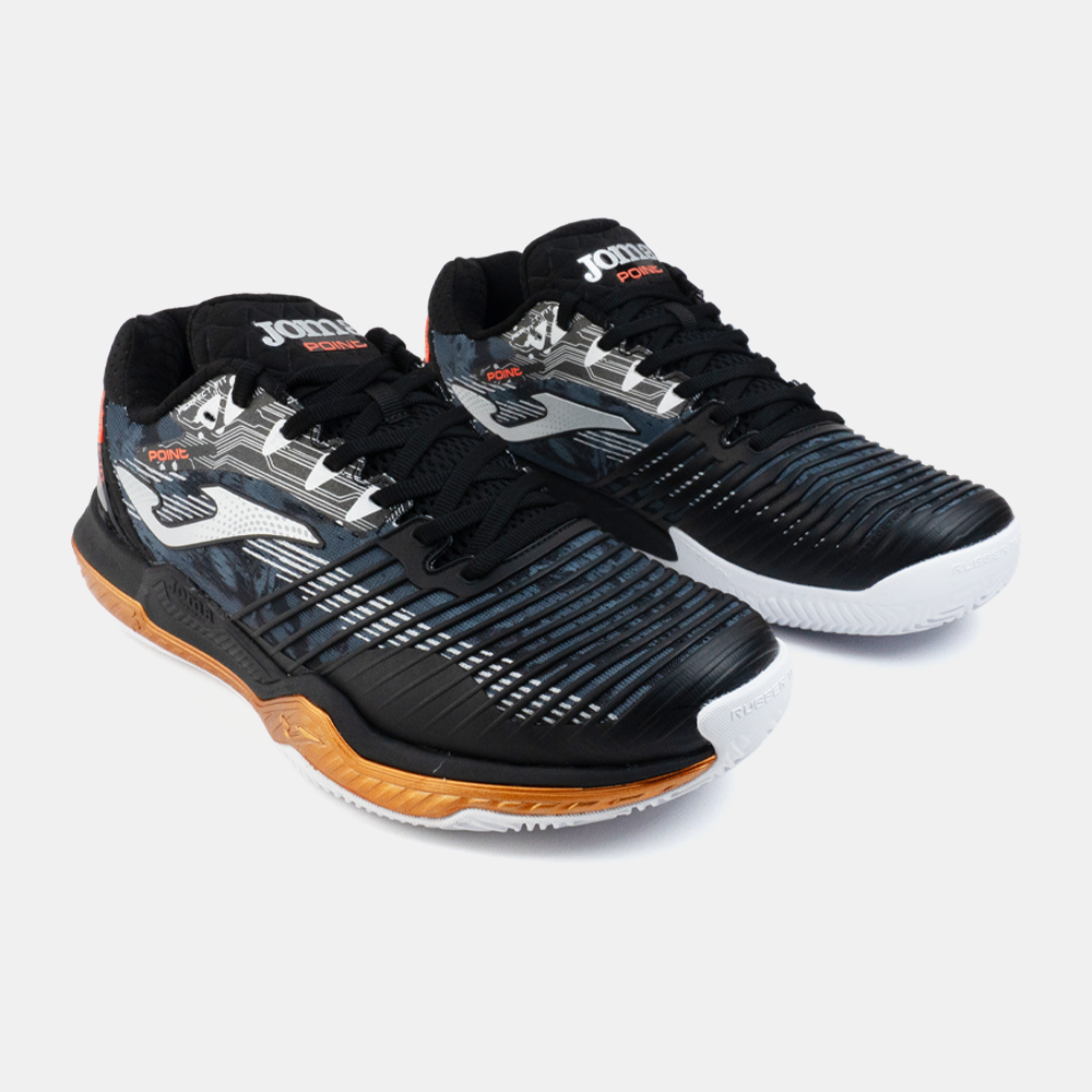 ZAPATILLAS TENIS POINT MEN 2501 C NEGRO NARANJA - 2