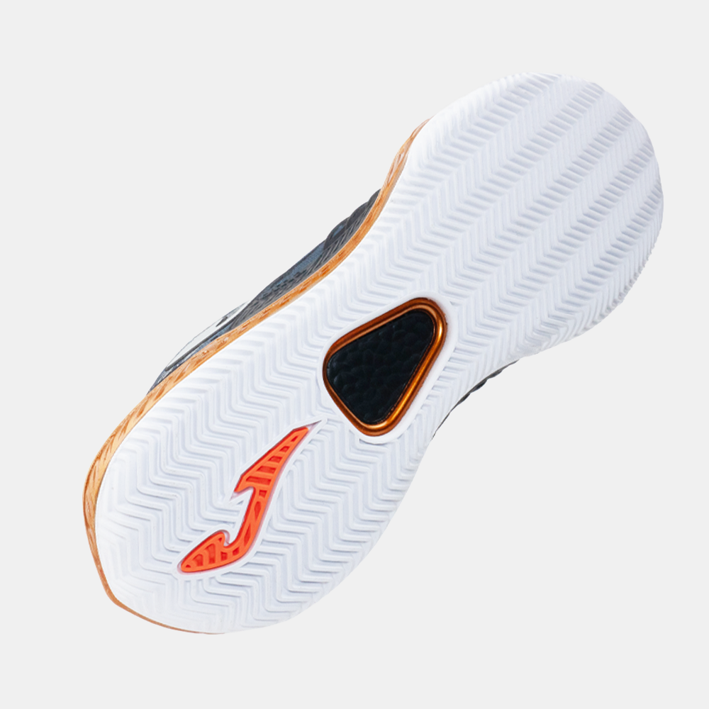 ZAPATILLAS TENIS POINT MEN 2501 C NEGRO NARANJA - 3