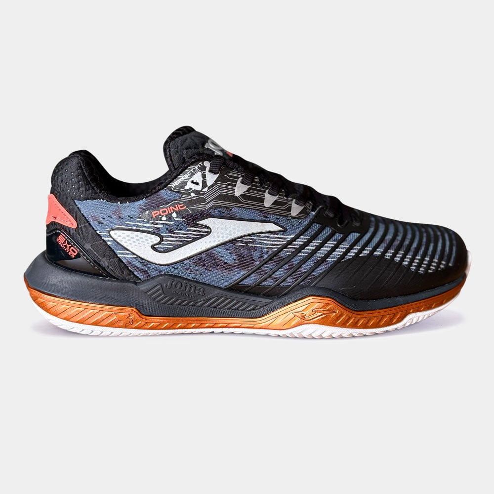 ZAPATILLAS TENIS POINT MEN 2501 AC NEGRO NARANJA - 1