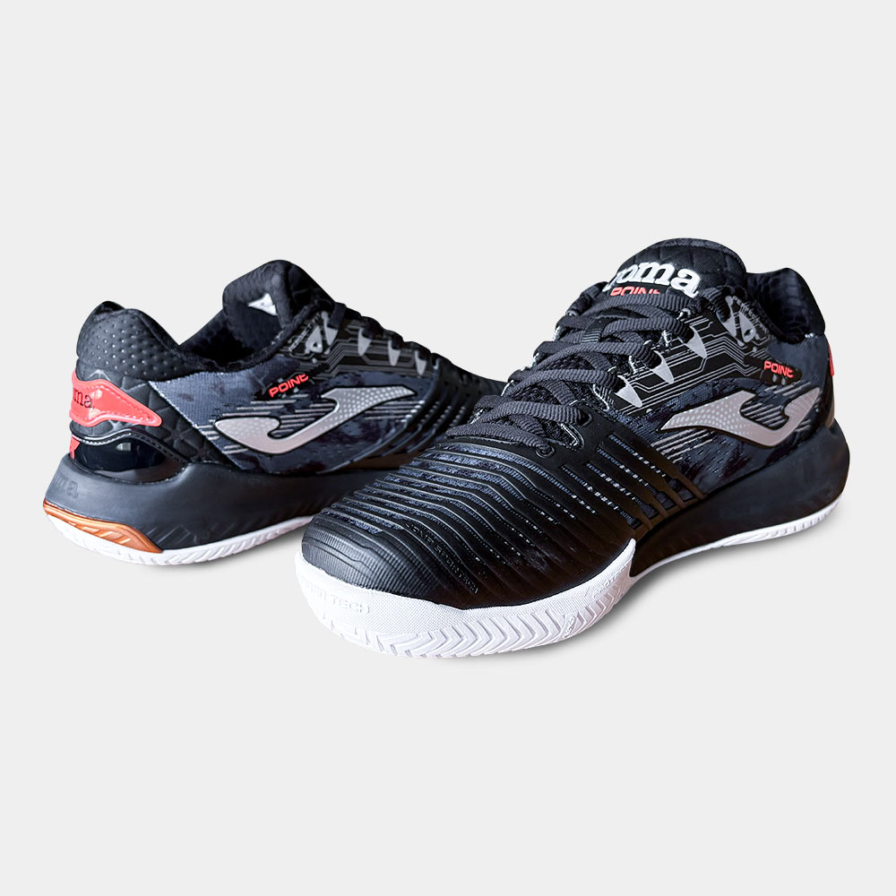 ZAPATILLAS TENIS POINT MEN 2501 AC NEGRO NARANJA - 3
