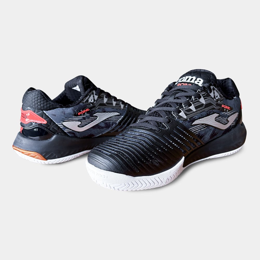ZAPATILLAS TENIS POINT MEN 2501 AC NEGRO NARANJA - 3