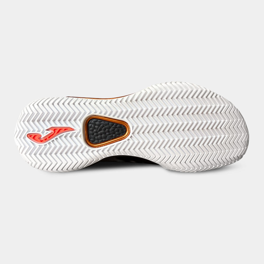 ZAPATILLAS TENIS POINT MEN 2501 AC NEGRO NARANJA - 4