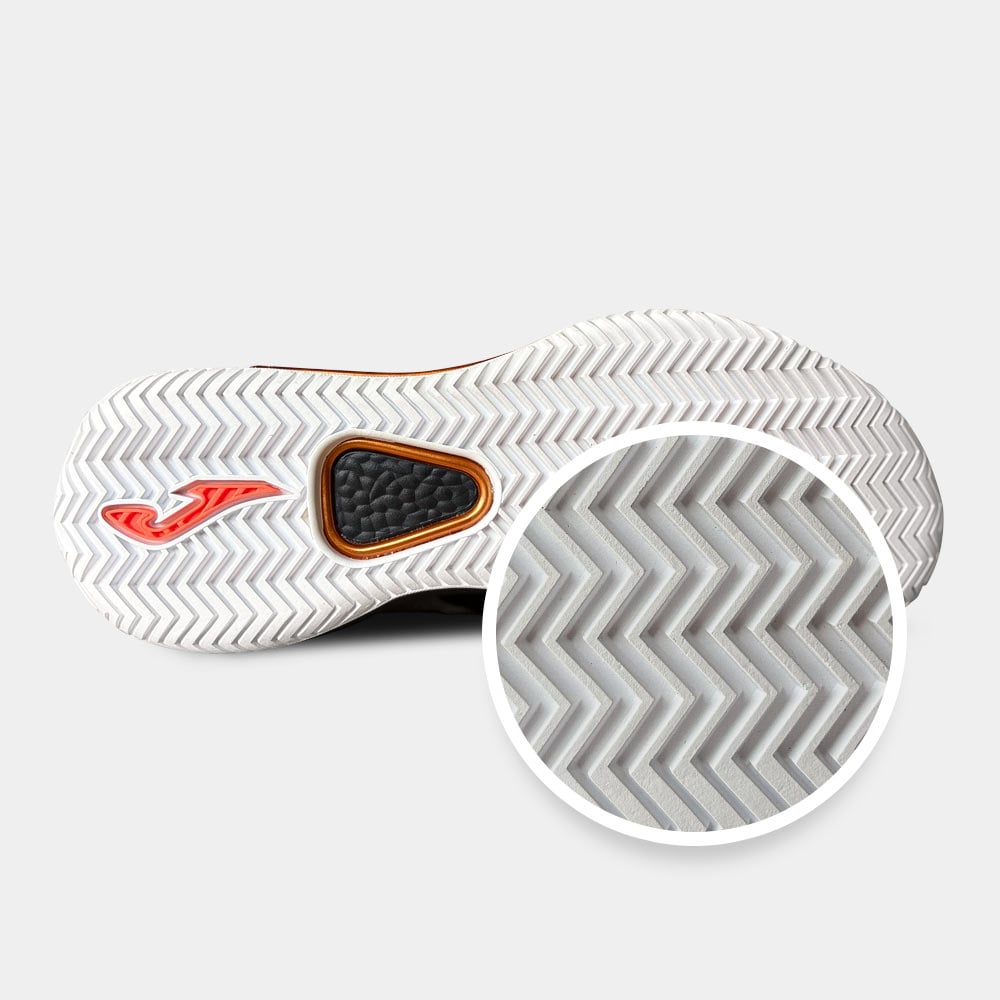 ZAPATILLAS TENIS POINT MEN 2501 AC NEGRO NARANJA - 5