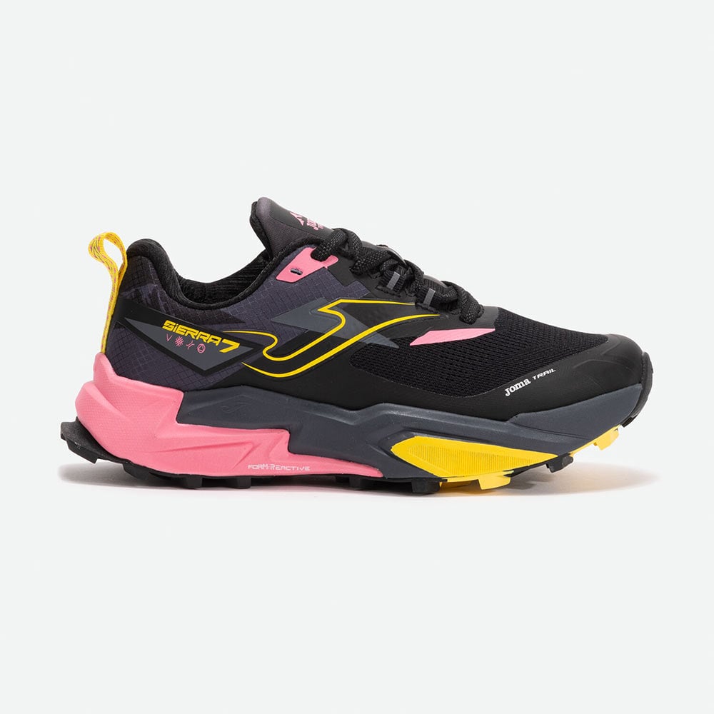 ZAPATILLAS TRAIL RUNNING SIERRA LADY 2531 NEGRO ROSA AMARILLO - 1