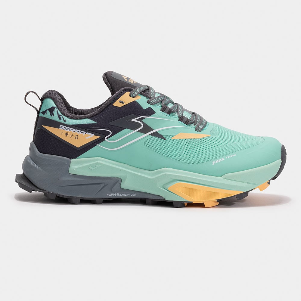 ZAPATILLAS TRAIL RUNNING SIERRA LADY 2527 TURQUESA AMARILLO NEGRO - 1