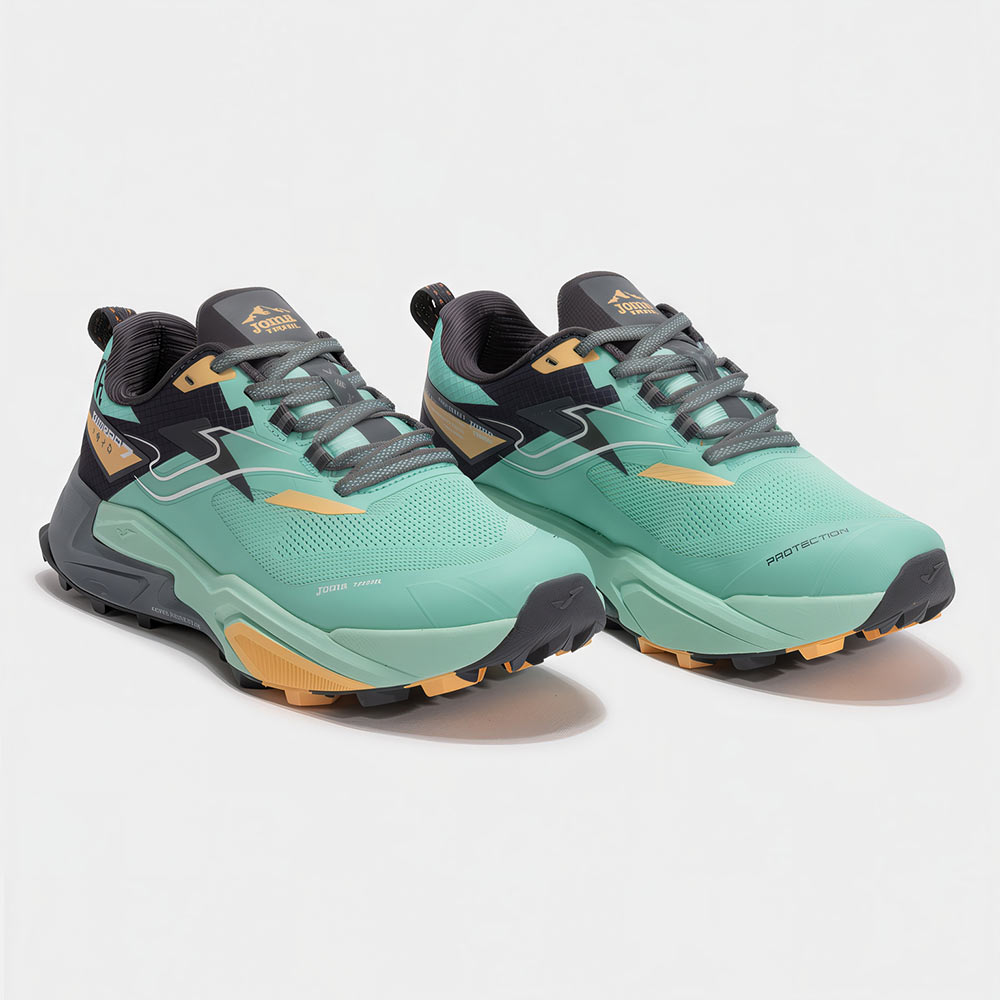 ZAPATILLAS TRAIL RUNNING SIERRA LADY 2527 TURQUESA AMARILLO NEGRO - 2