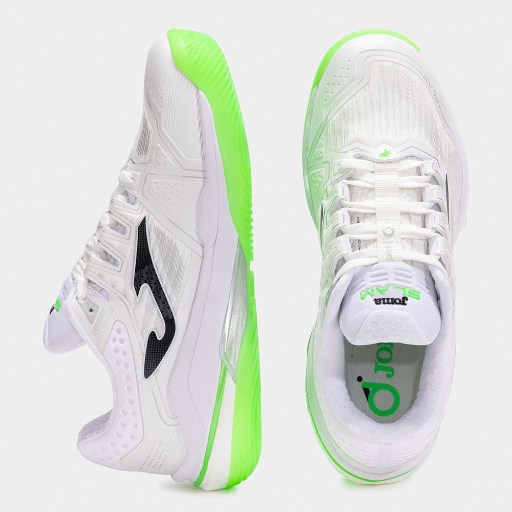 ZAPATILLAS PADEL SLAM MEN 2502 BLANCO VERDE FLÚOR - 4