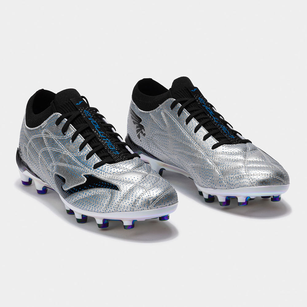 ZAPATILLAS FUTBOL EVOLUTION TOP 2512 FG PLATA - 2